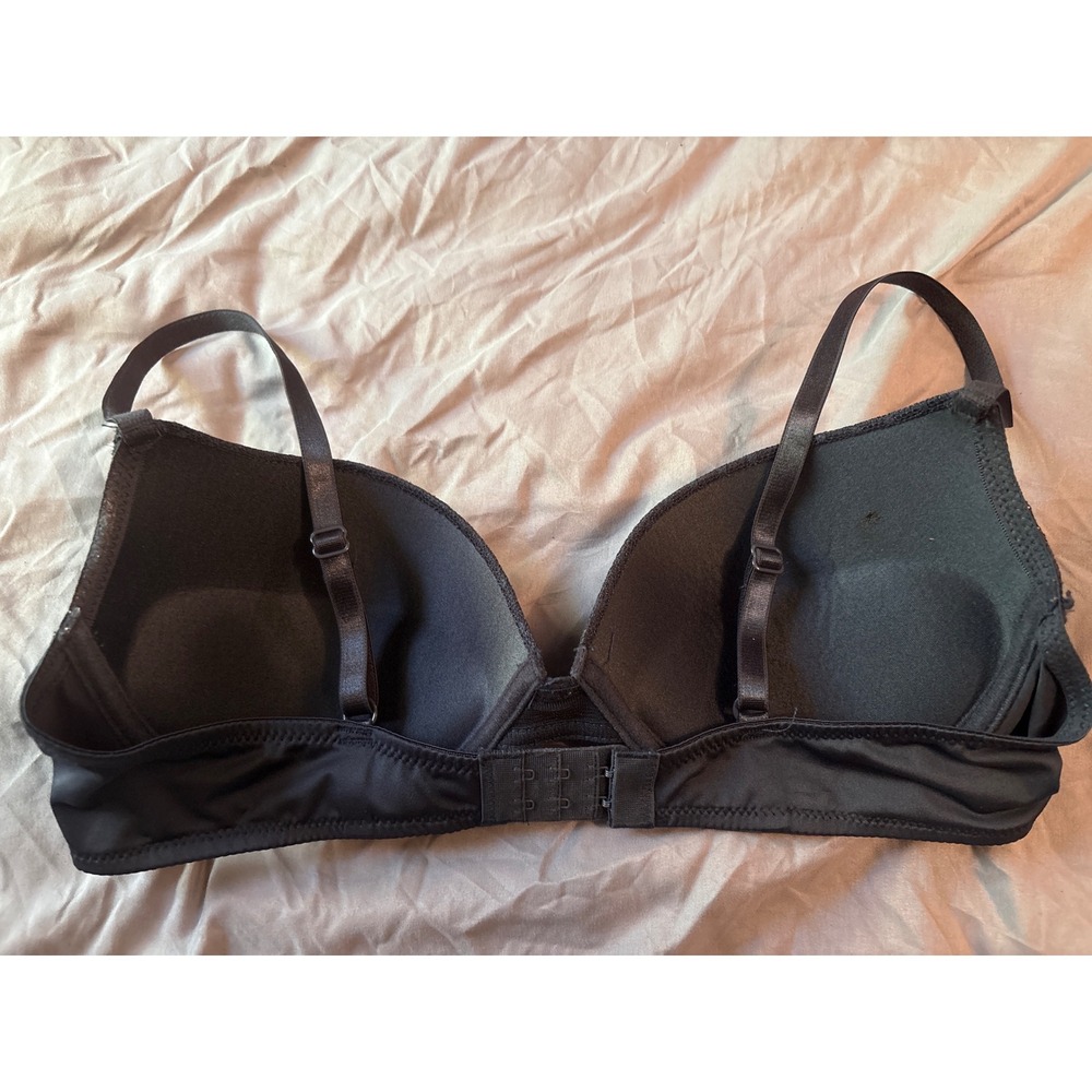 Navy Blue Polka Dot Ultra Push-up Underwire Bra, 36B - Picture 3 of 5